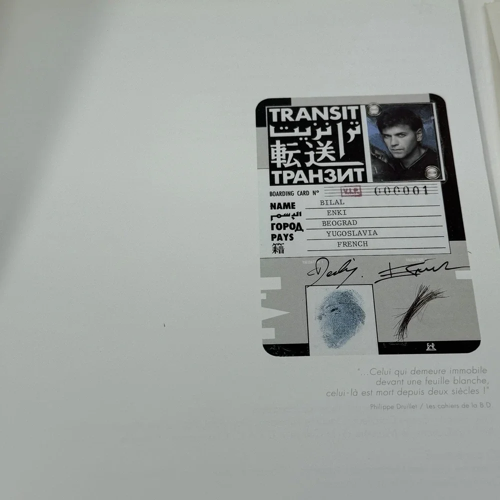 Enki Bilal Catalogue Un Sur Un Bande Dessinee Paperback